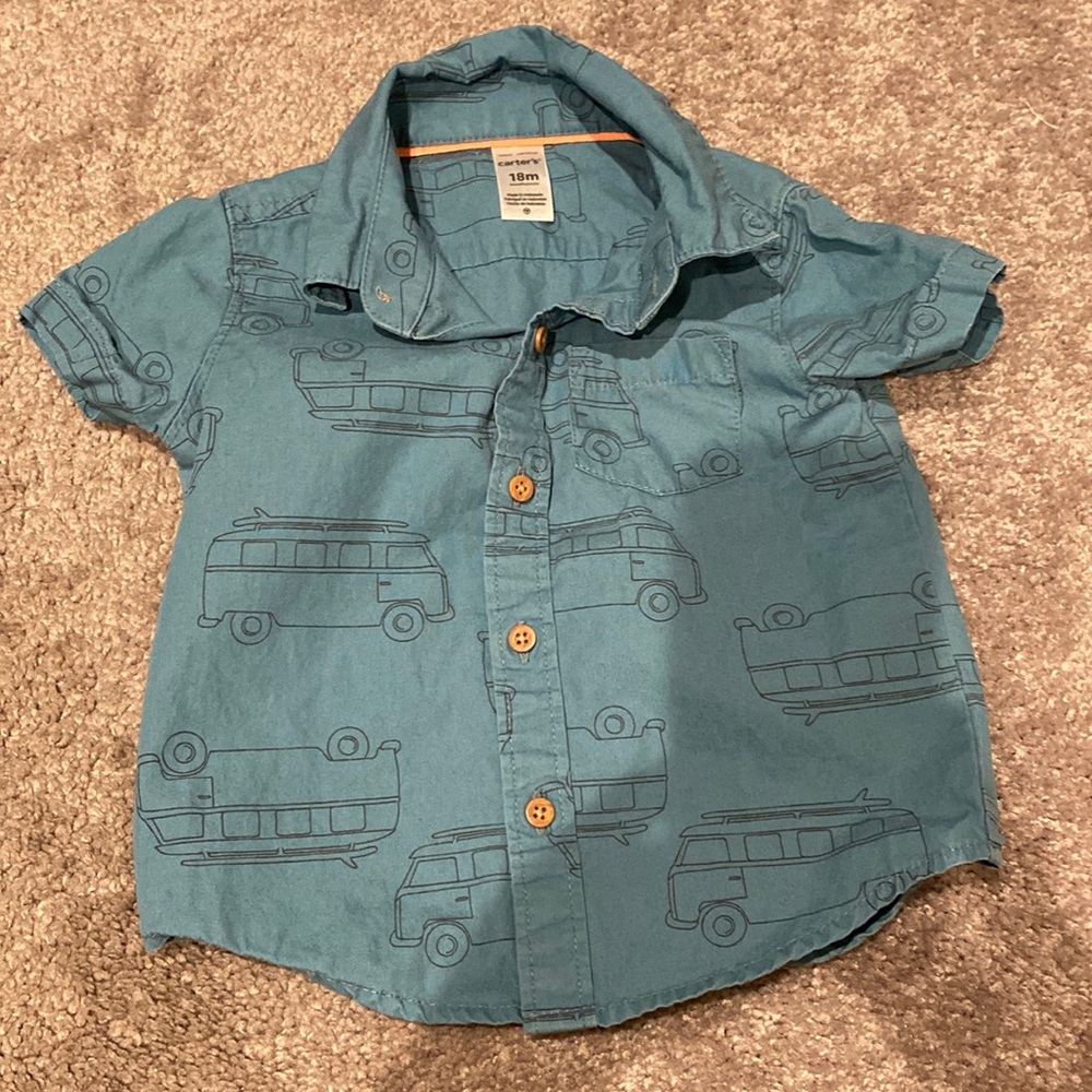 Little boys button up